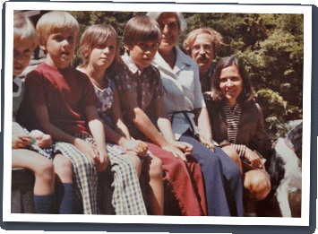 Andy with his family and his mother